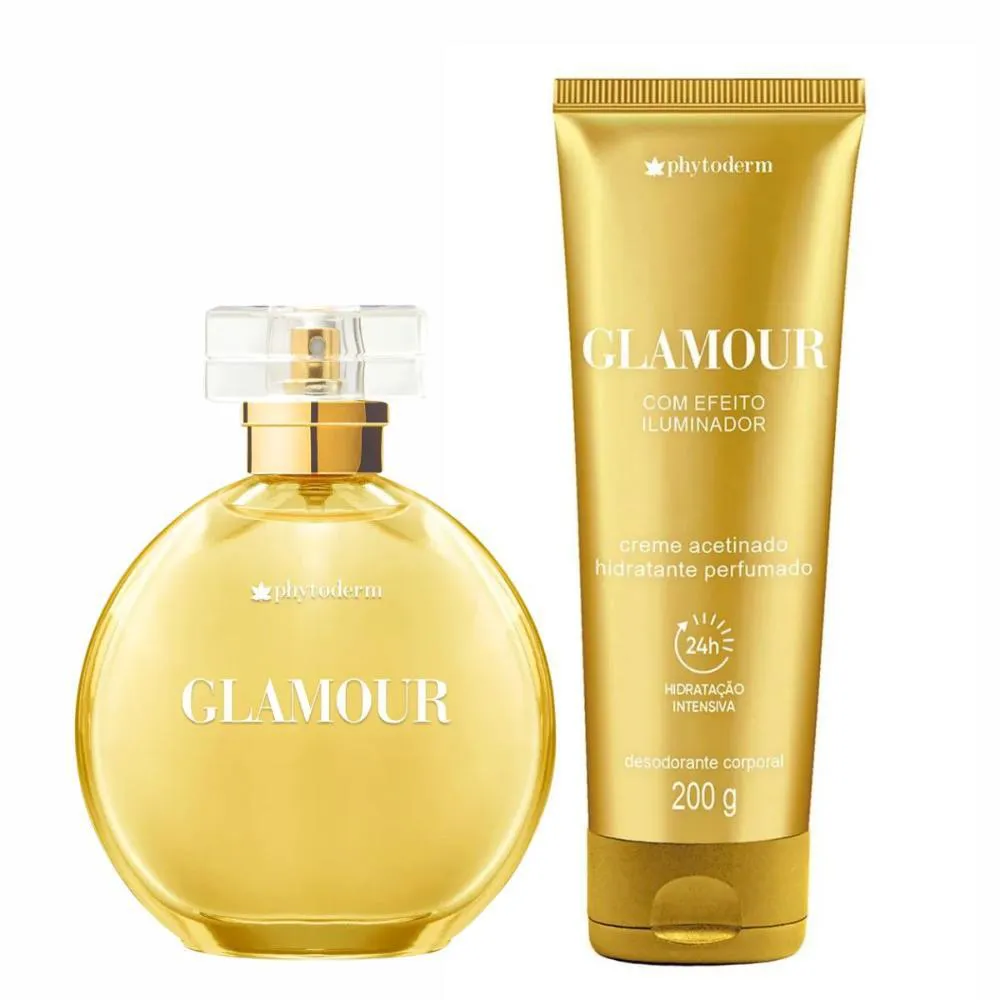 KIT DESODORANTE COLôNIA + CREME HIDRATANTE PHYTODERM GLAMOUR