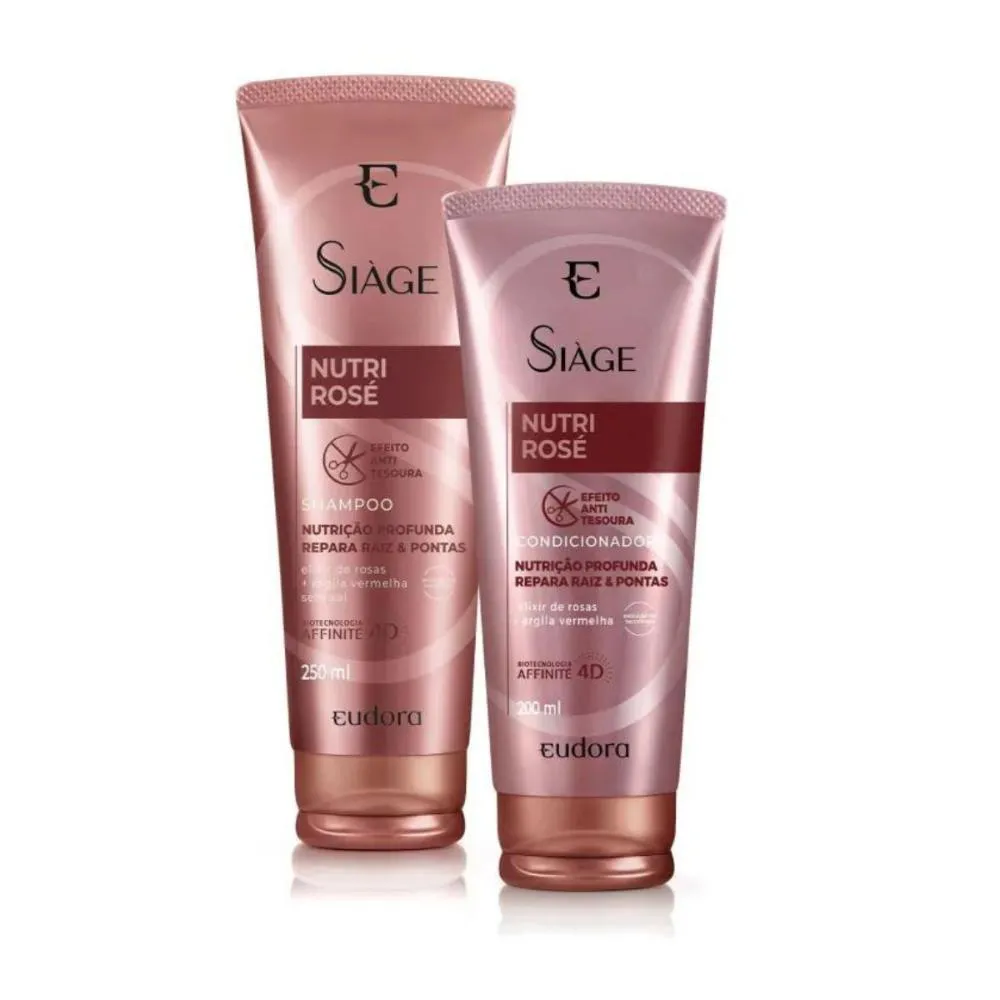SHAMPOO + CONDICIONADOR SIAGE EUDORA NUTRI ROSE
