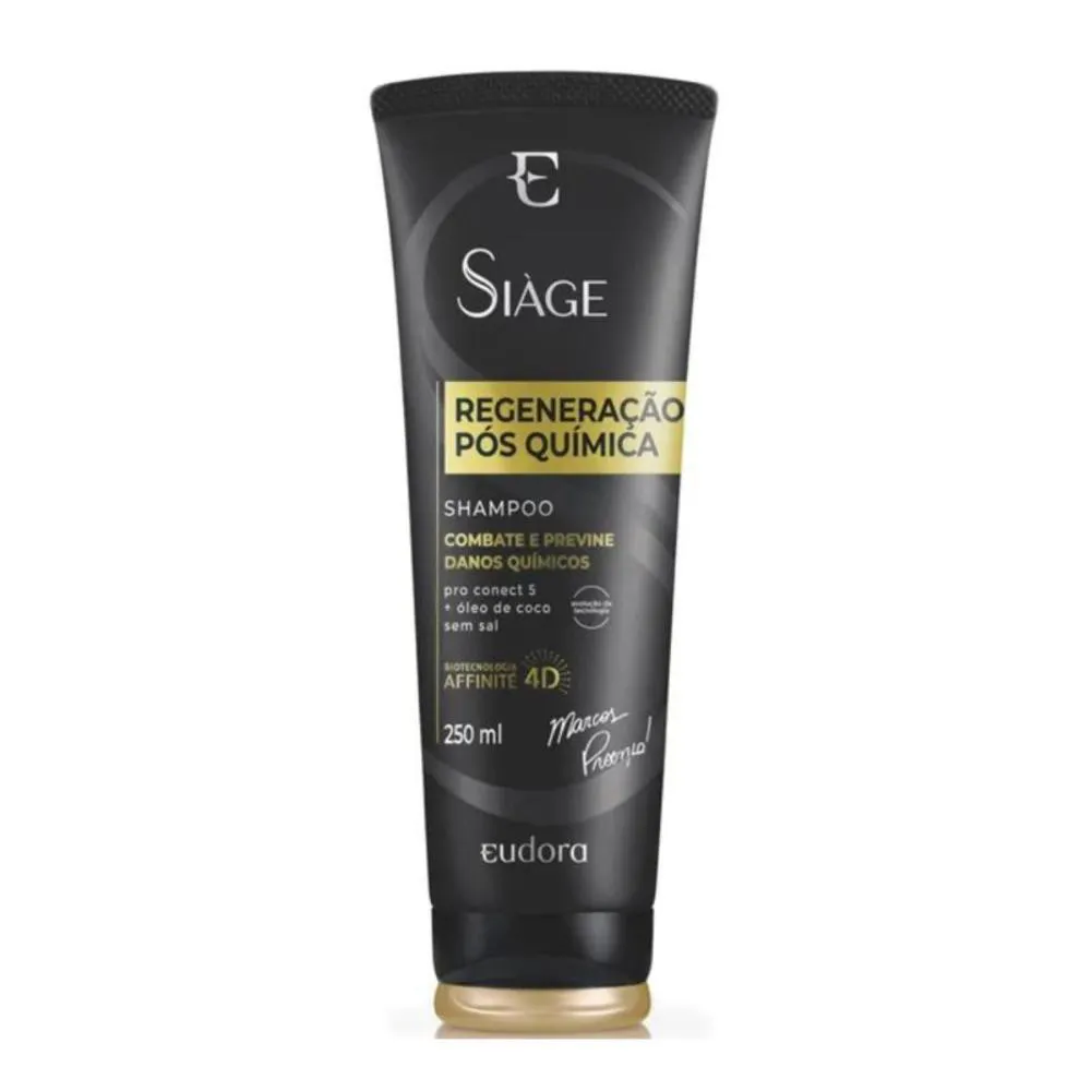 SHAMPOO SIAGE EUDORA REGENERAçãO PóS QUíMICA 250ML