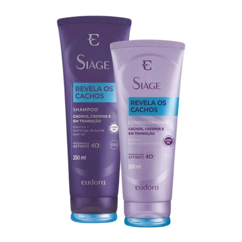 SHAMPOO + CONDICIONADOR SIAGE EUDORA REVELA OS CACHOS