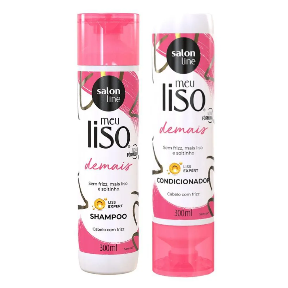SHAMPOO + CONDICIONADOR SALON LINE MEU LISO DEMAIS 300ML
