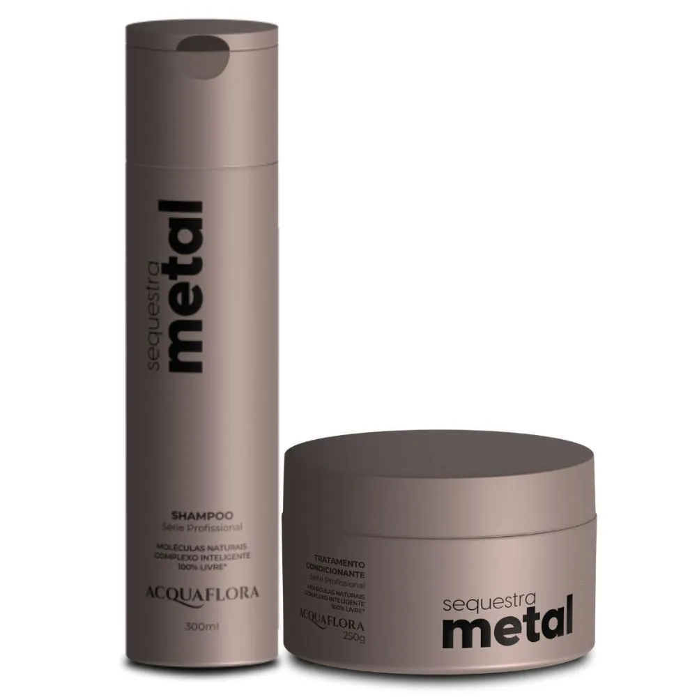 SHAMPOO + TRATAMENTO CONDICIONANTE ACQUAFLORA SEQUESTRA METAL