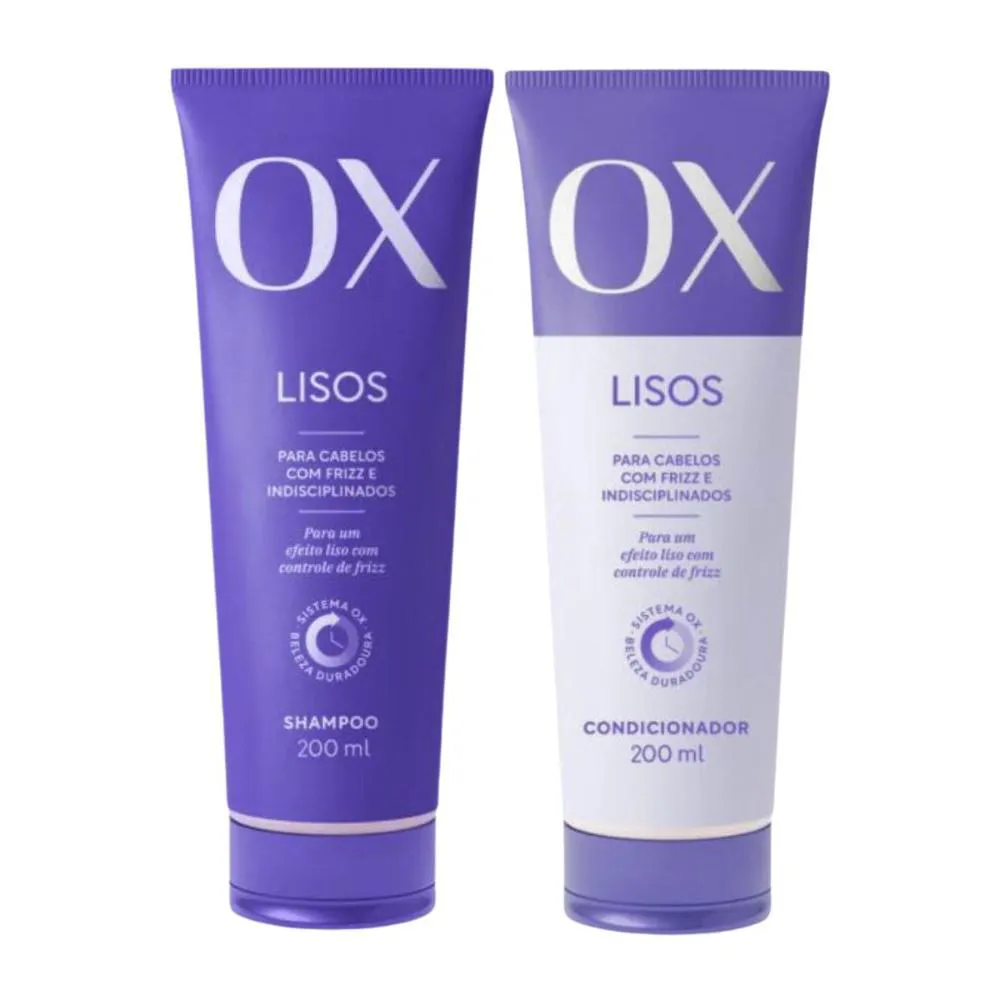 SHAMPOO + CONDICIONADOR OX LISOS 200ML