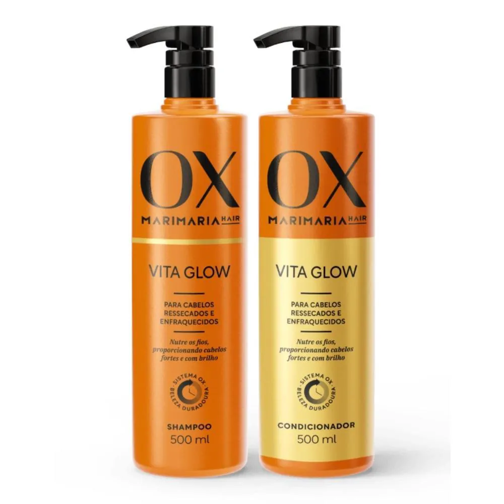 SHAMPOO + CONDICIONADOR MARI MARIA HAIR OX VITA GLOW 500ML