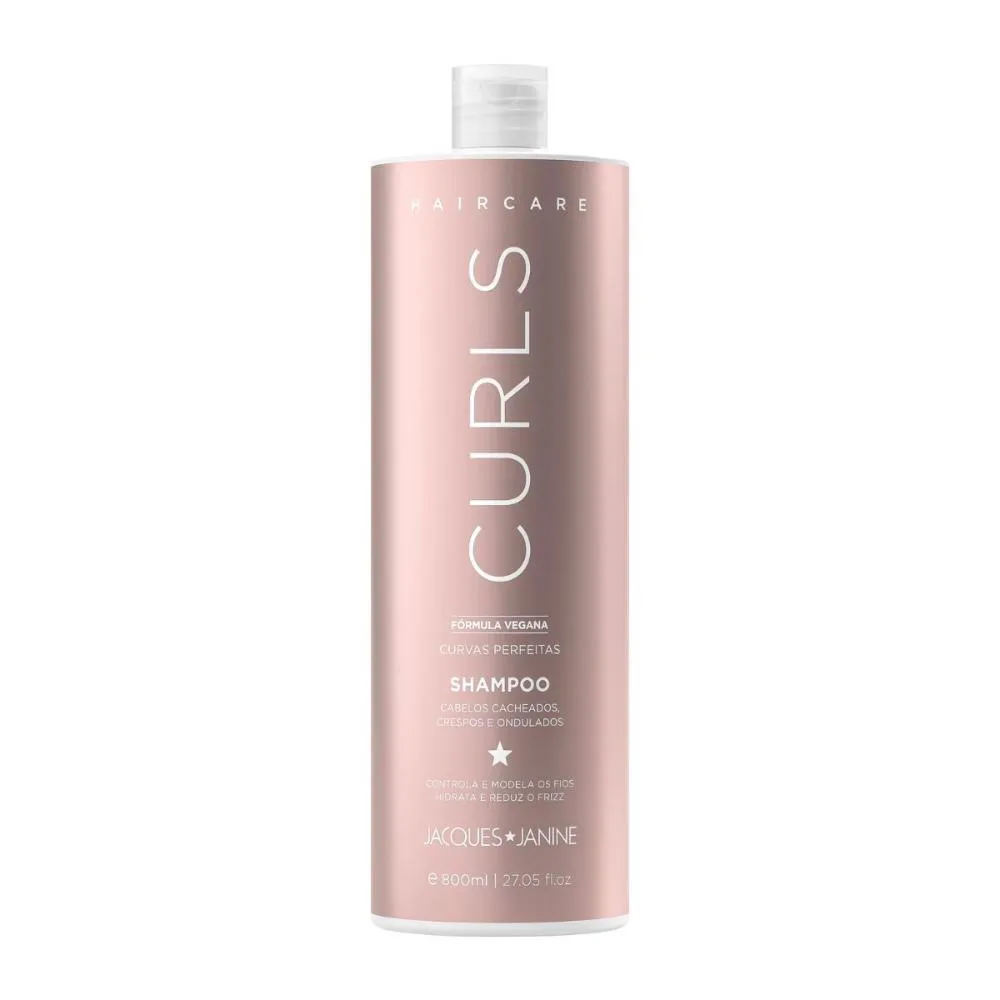 Shampoo Vegano Jacques Janine Hair Care Curls Hidratante 800ml