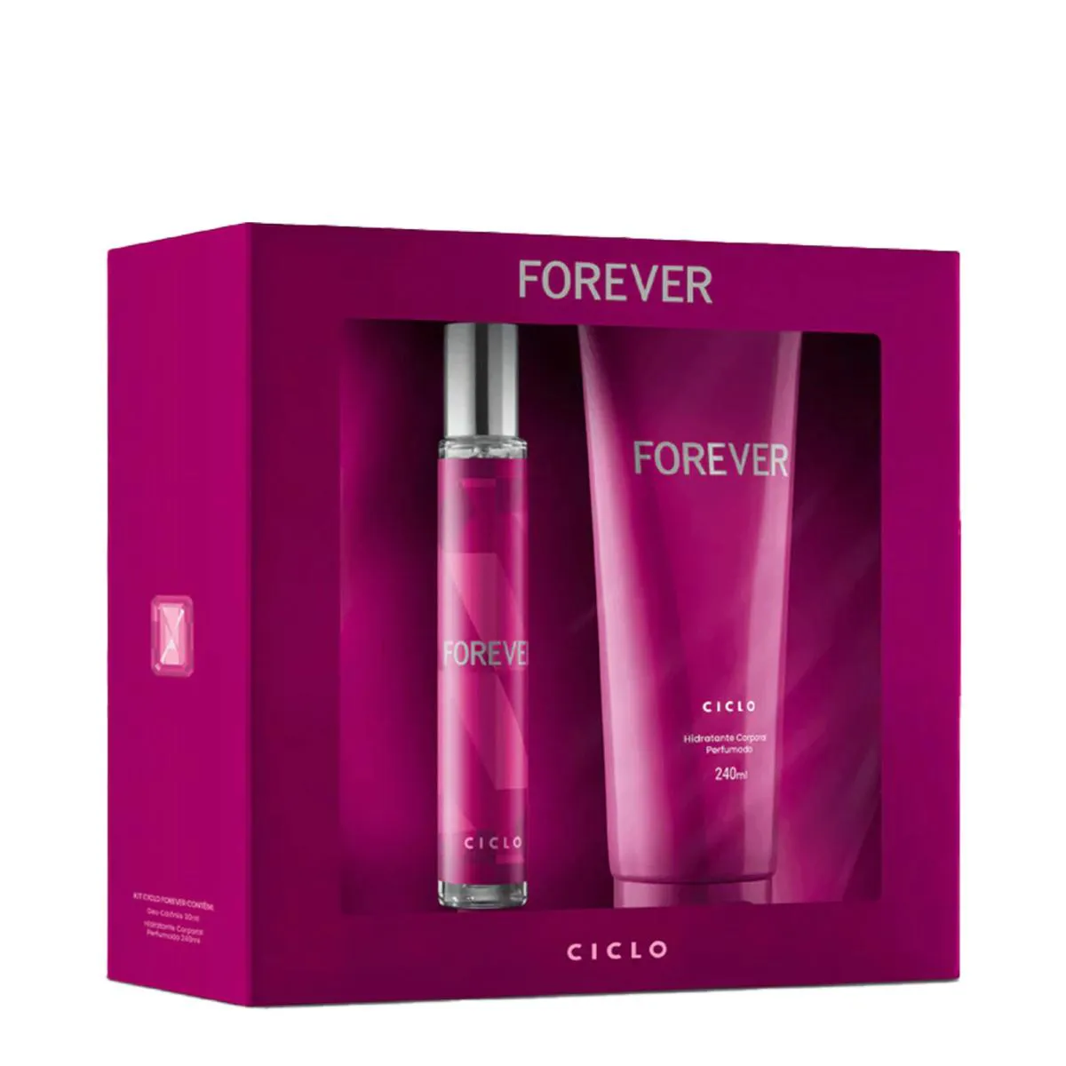 Kit Forever Ciclo Feminino Deo Colônia 30ml + Loção Hidratante Corporal 240ml