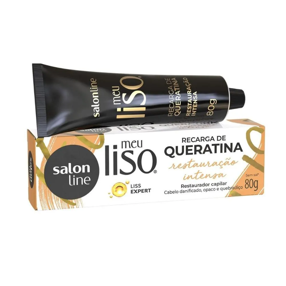 RECARGA DE QUERATINA SALON LINE MEU LISO RESTAURAçãO INTENSA 80G