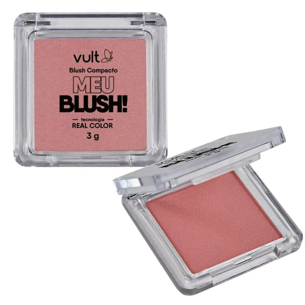BLUSH COMPACTO MEU BLUSH! VULT REAL COLOR MALVA MATTE 3G