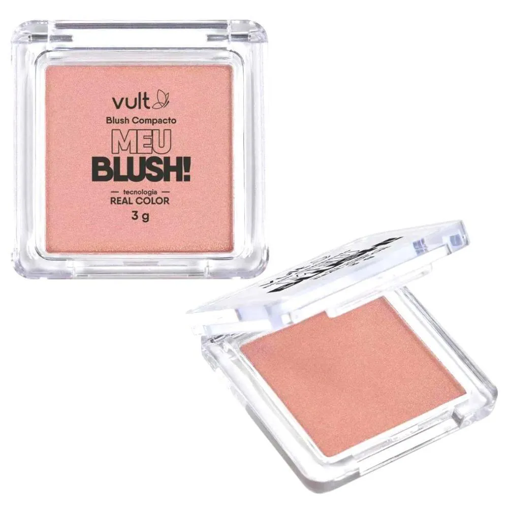 BLUSH COMPACTO MEU BLUSH! VULT REAL COLOR ROSA MATTE 3G