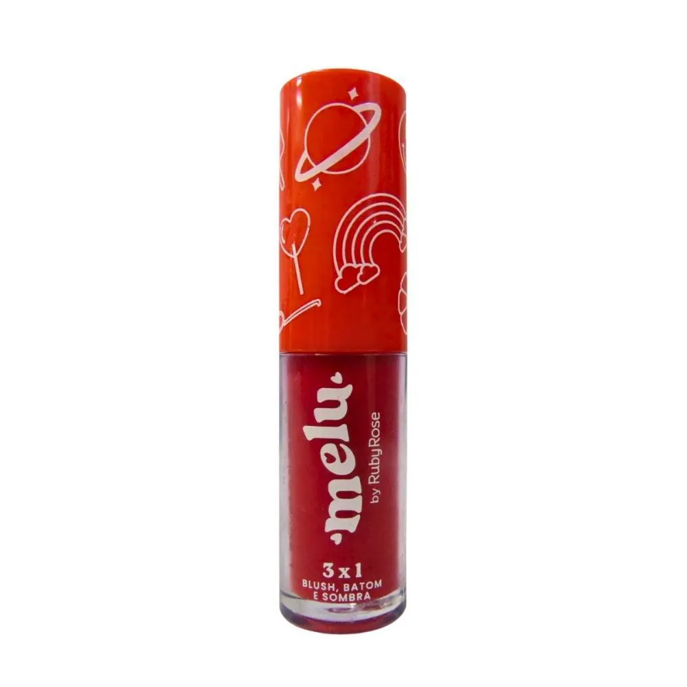BLUSH, BATOM E SOMBRA 3X1 MELU BY RUBY ROSE SWEETHEART 03 4,1ML