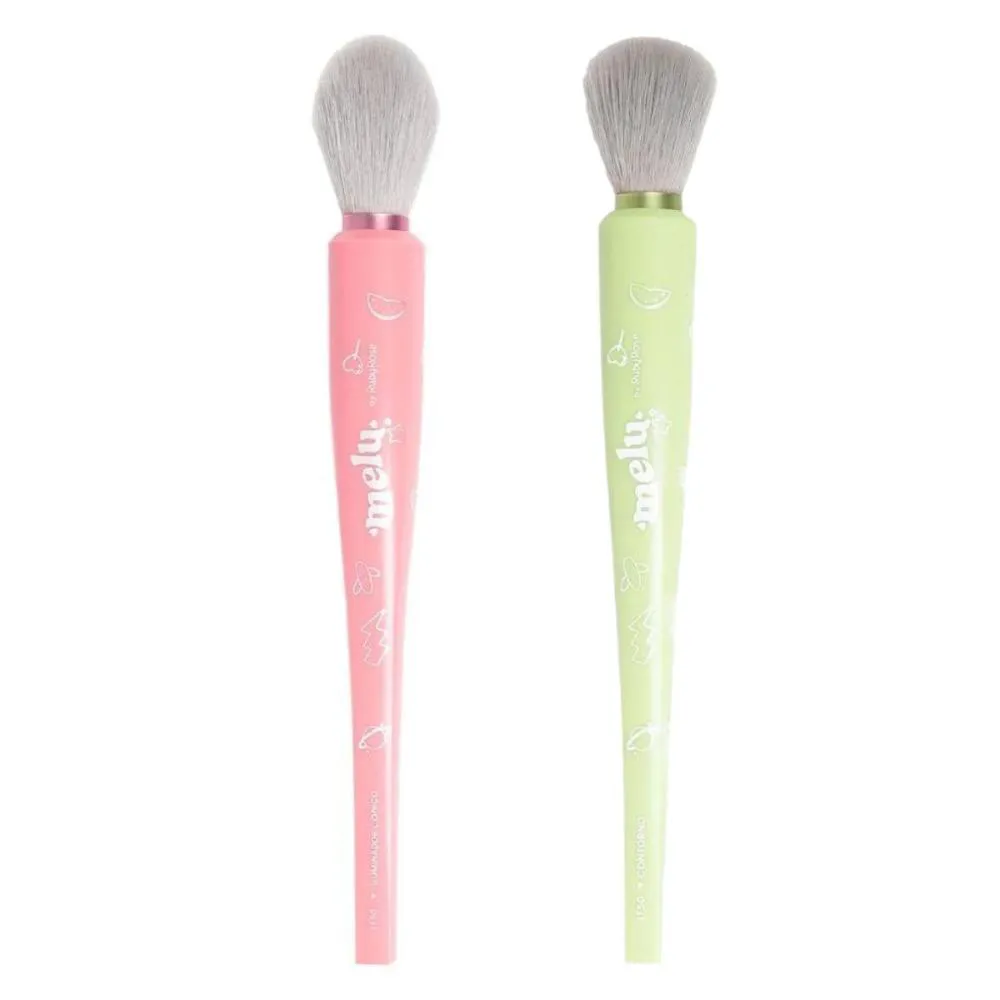 PINCEL PARA ILUMINADOR + PINCEL PARA CONTORNO MELU BY RUBY ROSE