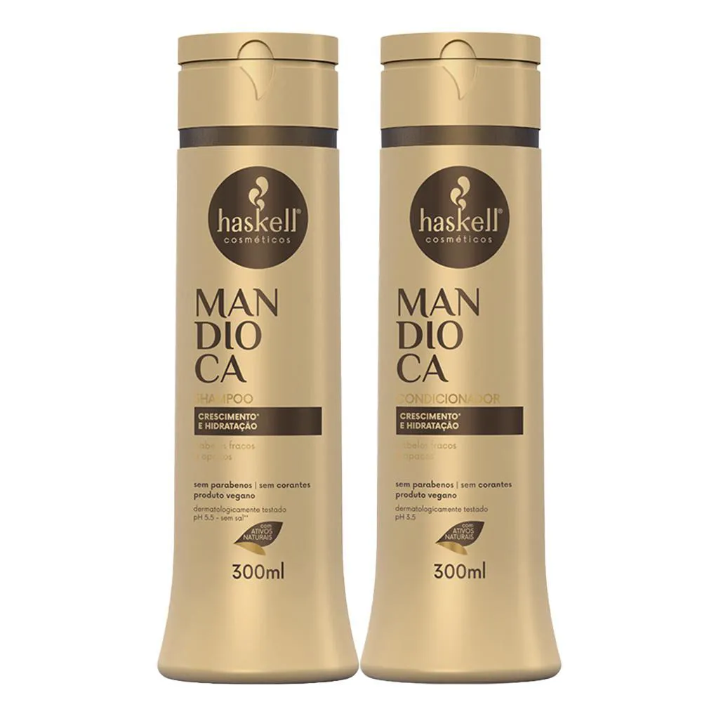 KIT SHAMPOO E CONDICIONADOR HASKELL MANDIOCA 300ML