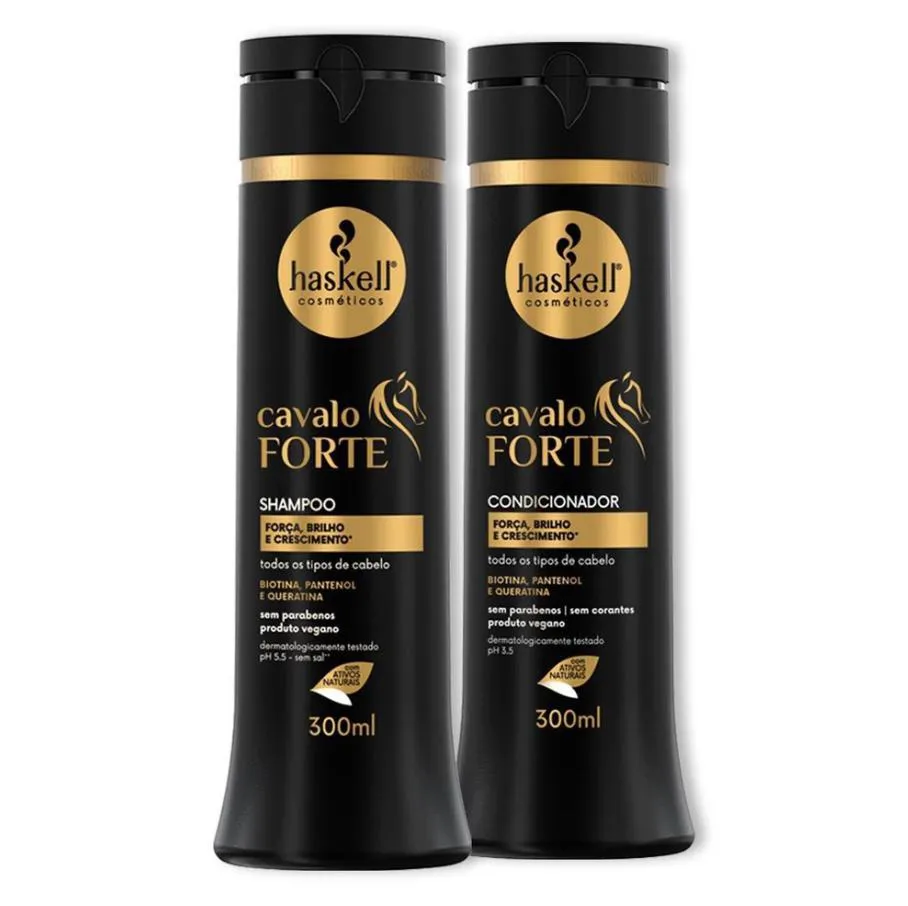DUO CAVALO FORTE SHAMPOO E CONDICIONADOR 300ML (2 PRODUTOS) HASKELL