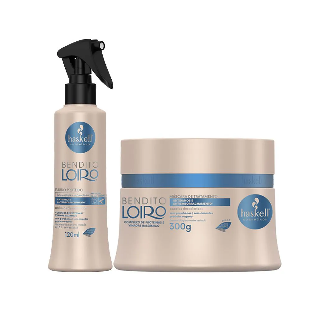 KIT BENDITO LOIRO HASKELL MáSCARA 300G + FLUíDO