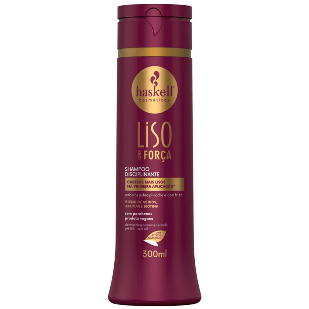 Shampoo Haskell Liso Com Força 300ml