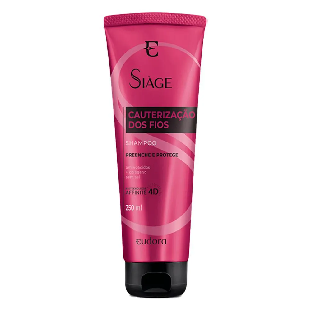 Shampoo Vegano Eudora Siàge Cauterização dos Fios 250ml
