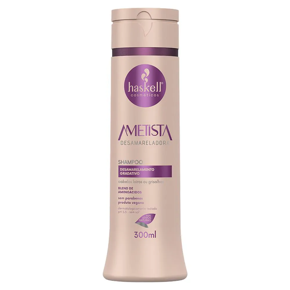 Shampoo Matizador Haskell Ametista Brilho Resistência Maciez 300ml