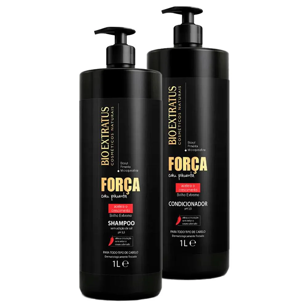 KIT BIO EXTRATUS FORçA COM PIMENTA SHAMPOO CONDICIONADOR 1KG