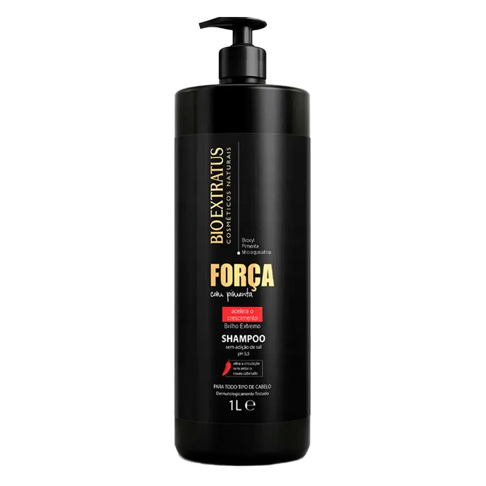Shampoo Bio Extratus Força Com Pimenta Limpeza Equilibrada 1kg