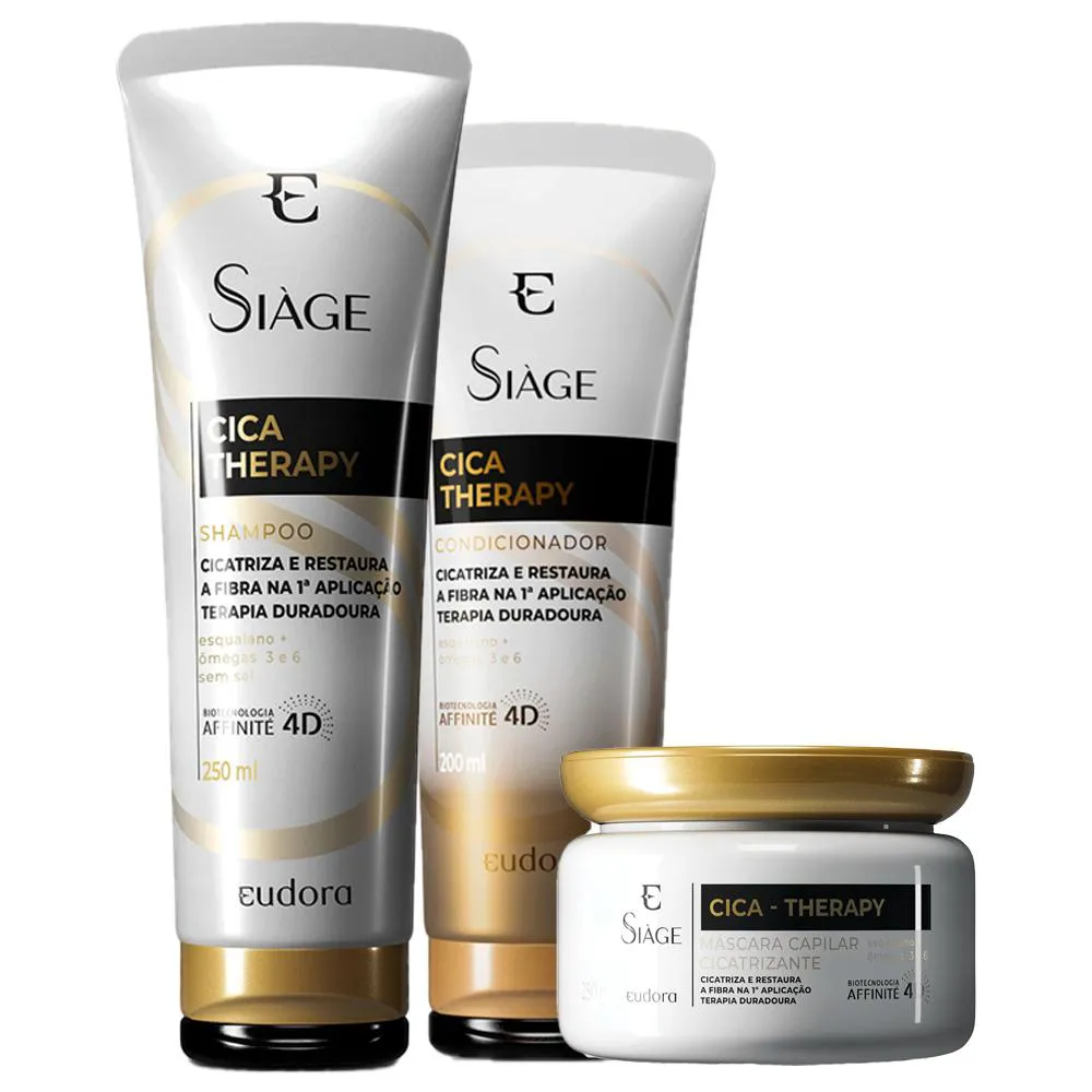 KIT EUDORA SIàGE CICA-THERAPY SHAMPOO CONDICIONADOR MáSCARA