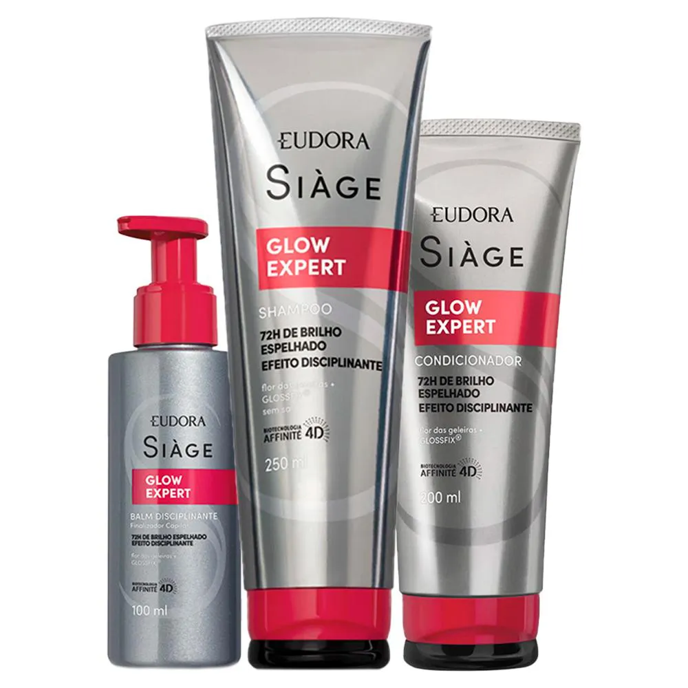 KIT EUDORA SIàGE GLOW EXPERT SHAMPOO CONDICIONADOR FINALIZADOR