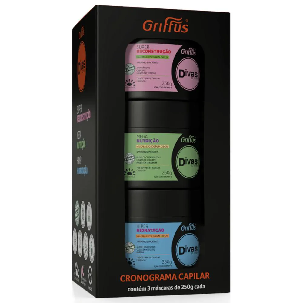 KIT CRONOGRAMA CAPILAR DIVAS DO BRASIL - GRIFFUS