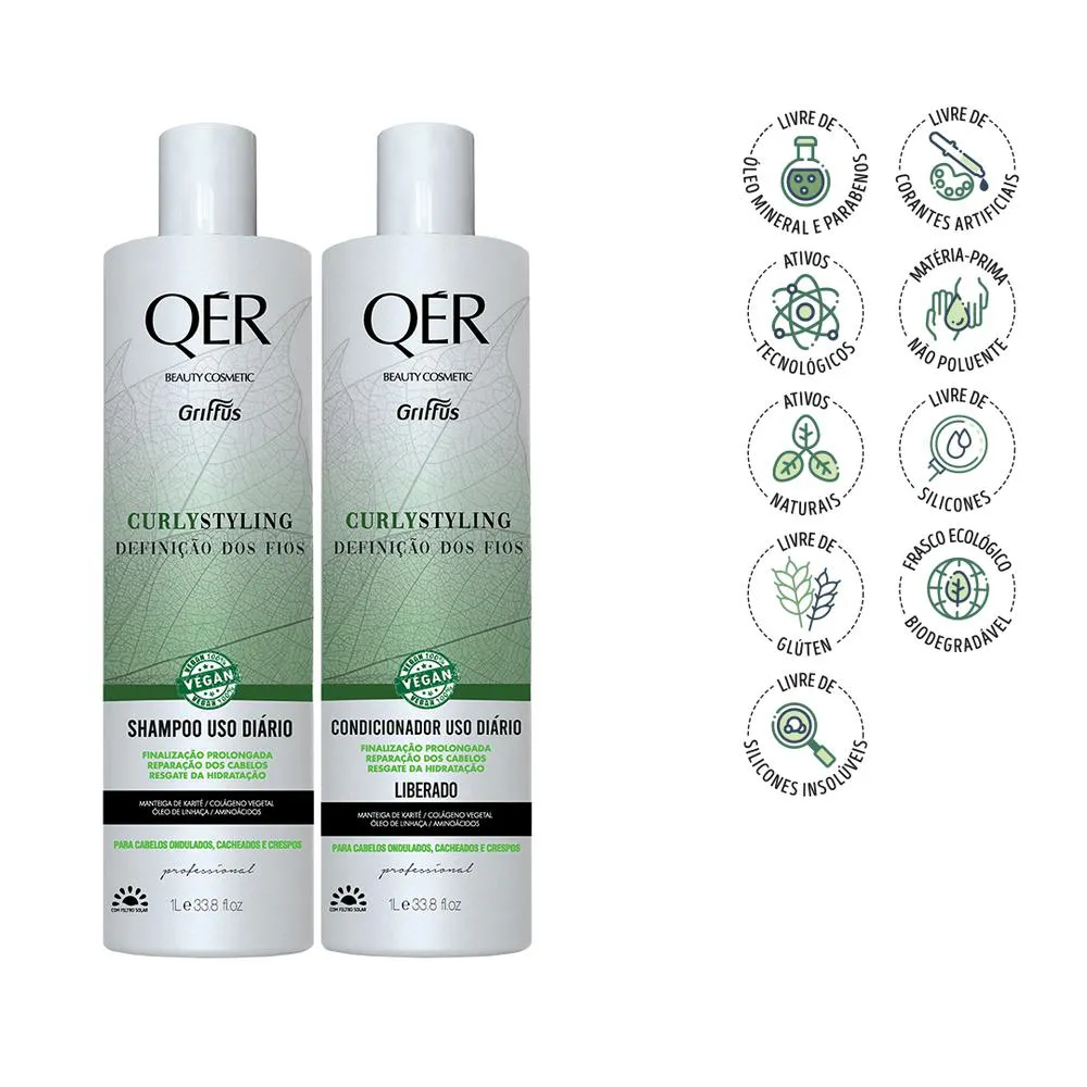 KIT QER SHAMPOO + CONDICIONADOR 1L - GRIFFUS