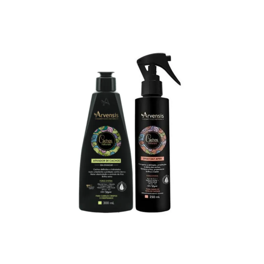 KIT ARVENSIS ATIVADOR CRESPOS 300ML + SPRAY DAY AFTER