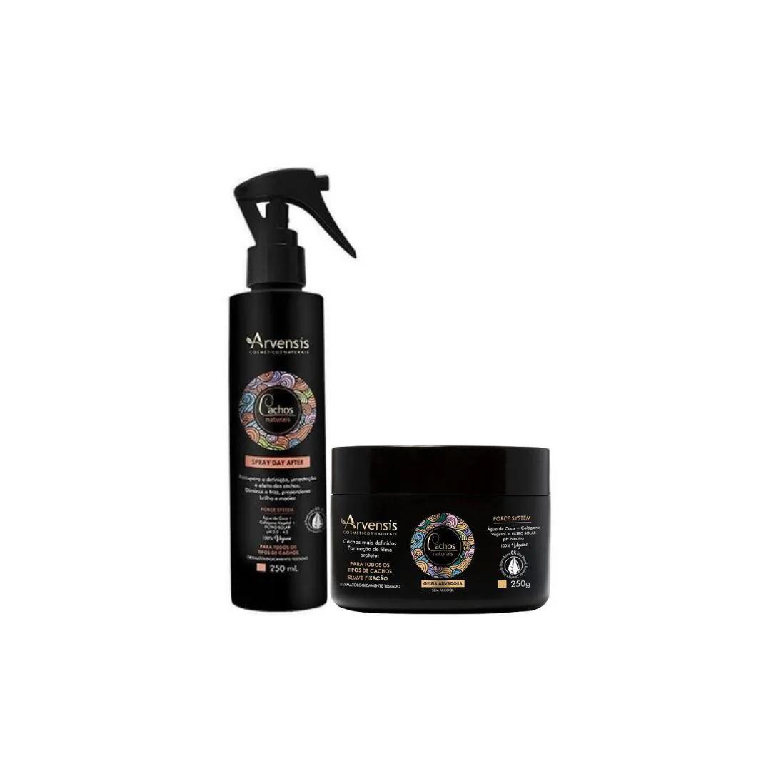 KIT ARVENSIS SPRAY DAY AFTER 250ML  + GELEIA SUAVE FIXAçãO 250G