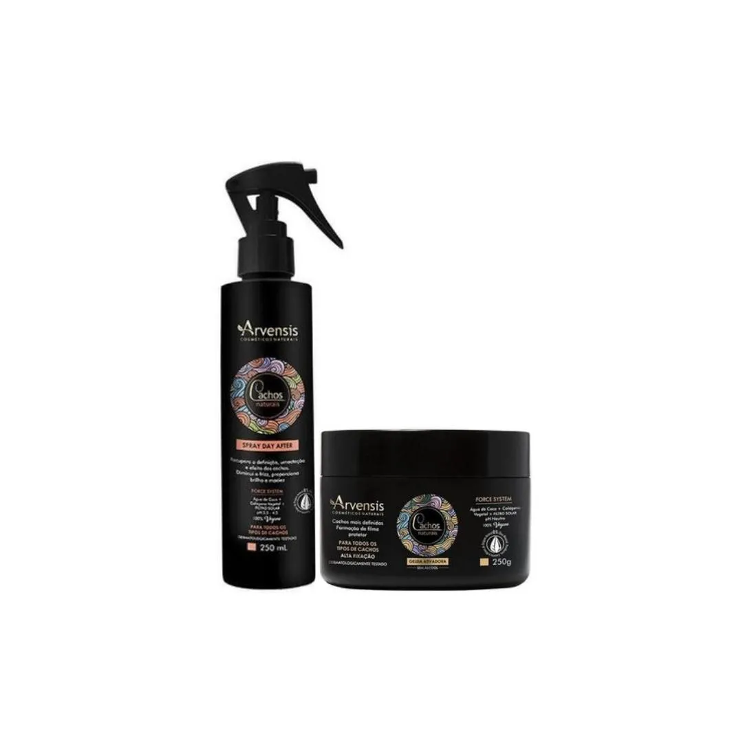 KIT ARVENSIS SPRAY DAY AFTER 250ML + GELEIA ALTA FIXAçãO 250G