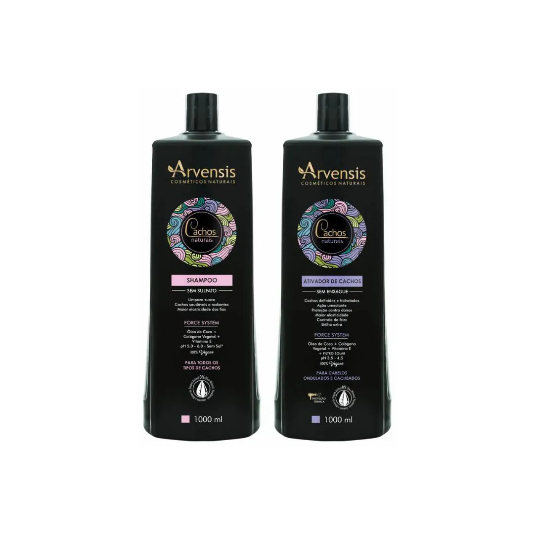 KIT ARVENSIS SHAMPOO 1L + ATIVADOR ONDULADOS 1L