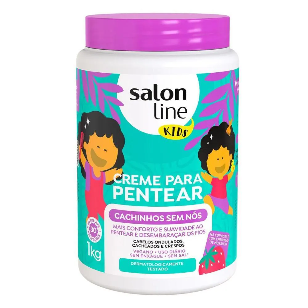 CREME PARA PENTEAR SALON LINE KIDS CACHINHOS SEM NóS 1KG
