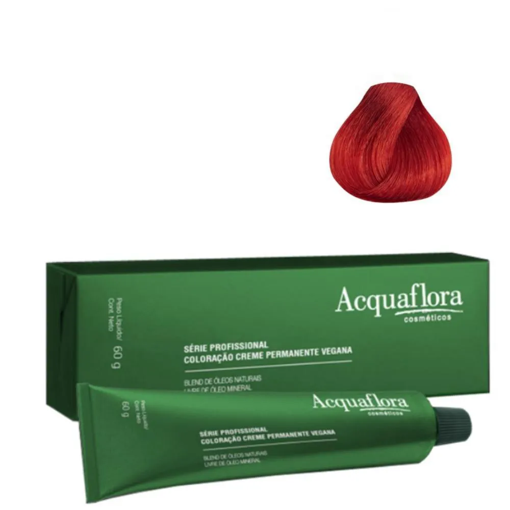 COLORAçãO CREME ACQUAFLORA VEGANA 0.6 VERMELHO 60G