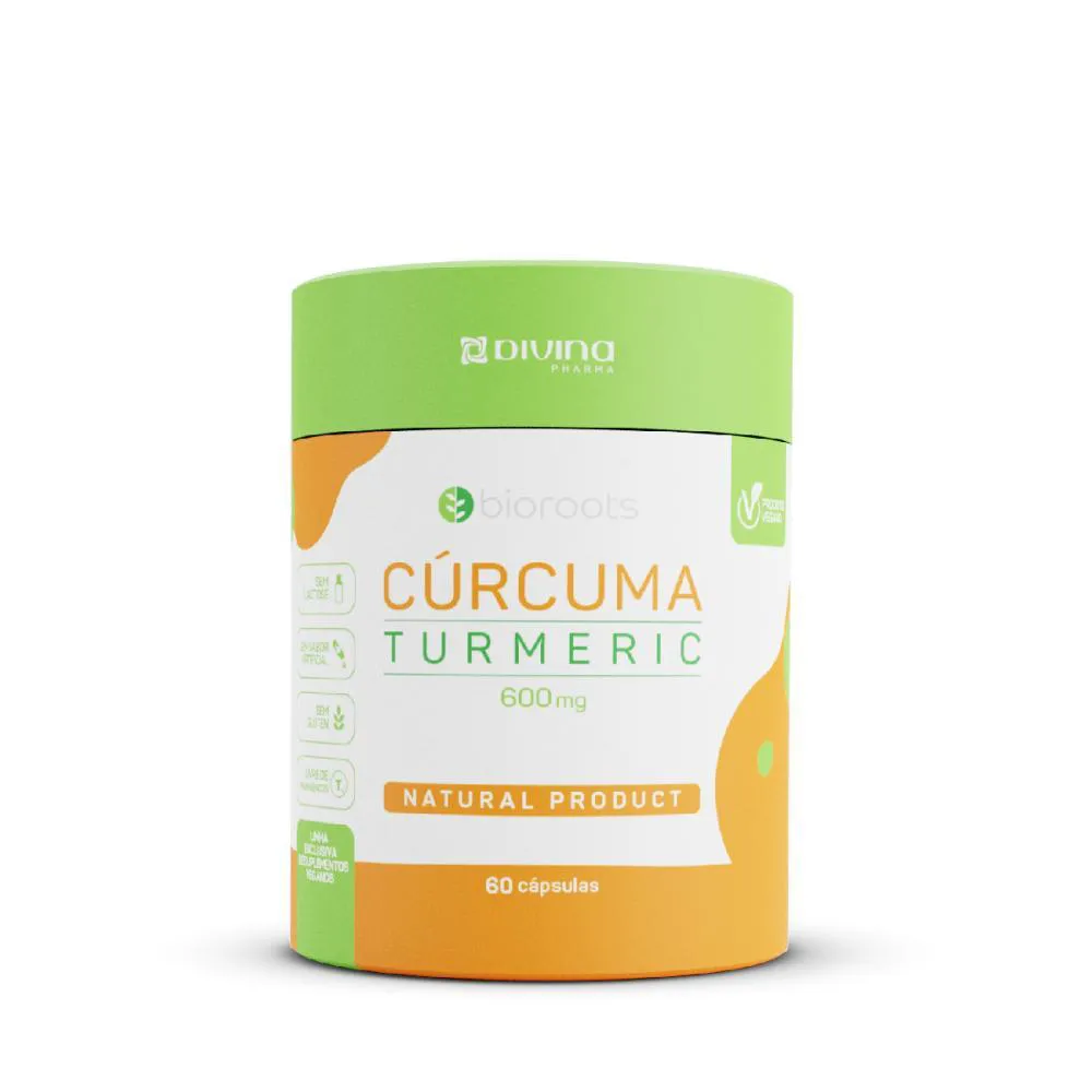 CúRCUMA TURMERIC 600MG COM 60 UNIDADES - BIOROOTS