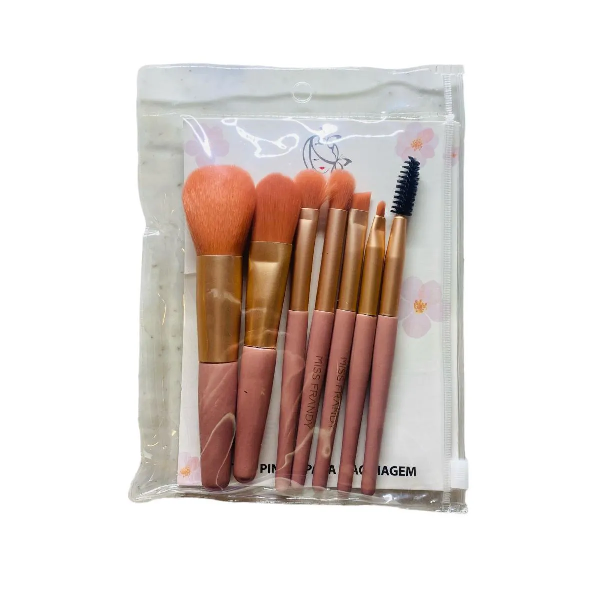 KIT COM 7 PINCéIS ESSENCIAIS MISS FRANDY