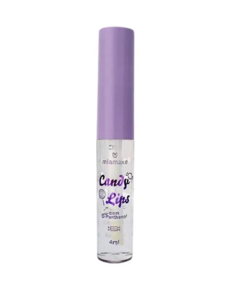 CANDY LIPS GLOSS TRANSLúCIDO MIA MAKE BAUNILHA 4ML