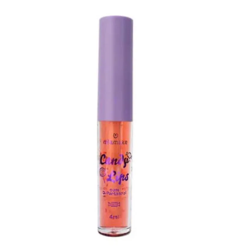 CANDY LIPS GLOSS TRANSLúCIDO MIA MAKE PêSSEGO 4ML
