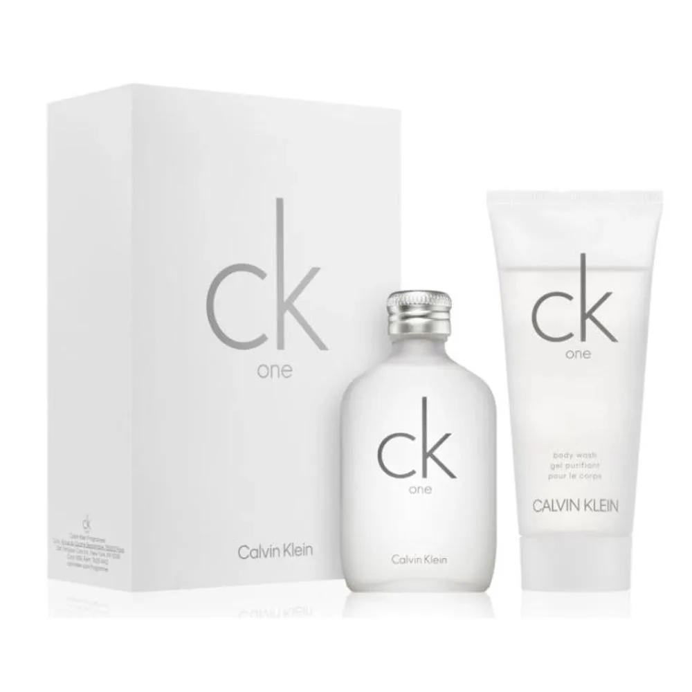 CONJUNTO CK ONE CALVIN KLEIN UNISSEX - EAU DE TOILETTE 100ML + LOçãO DE BANHO 100ML