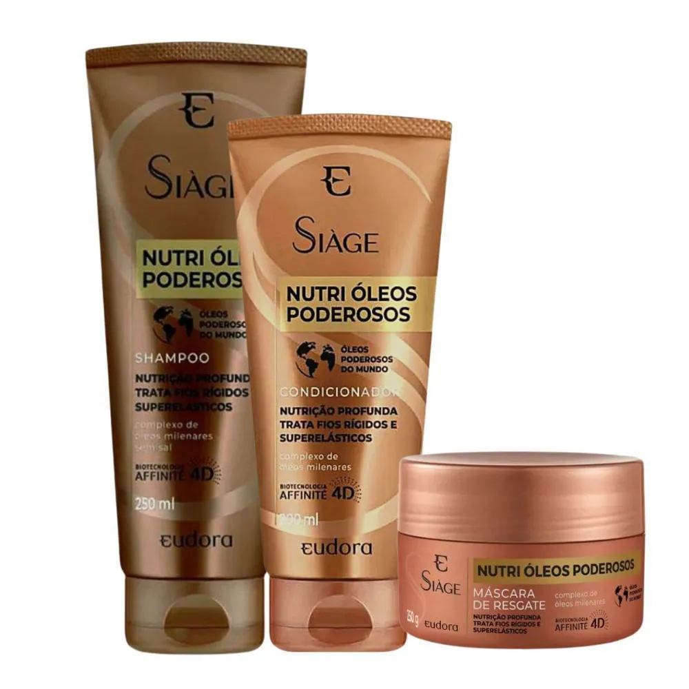 KIT SIAGE EUDORA NUTRI ÓLEOS PODEROSOS C/3
