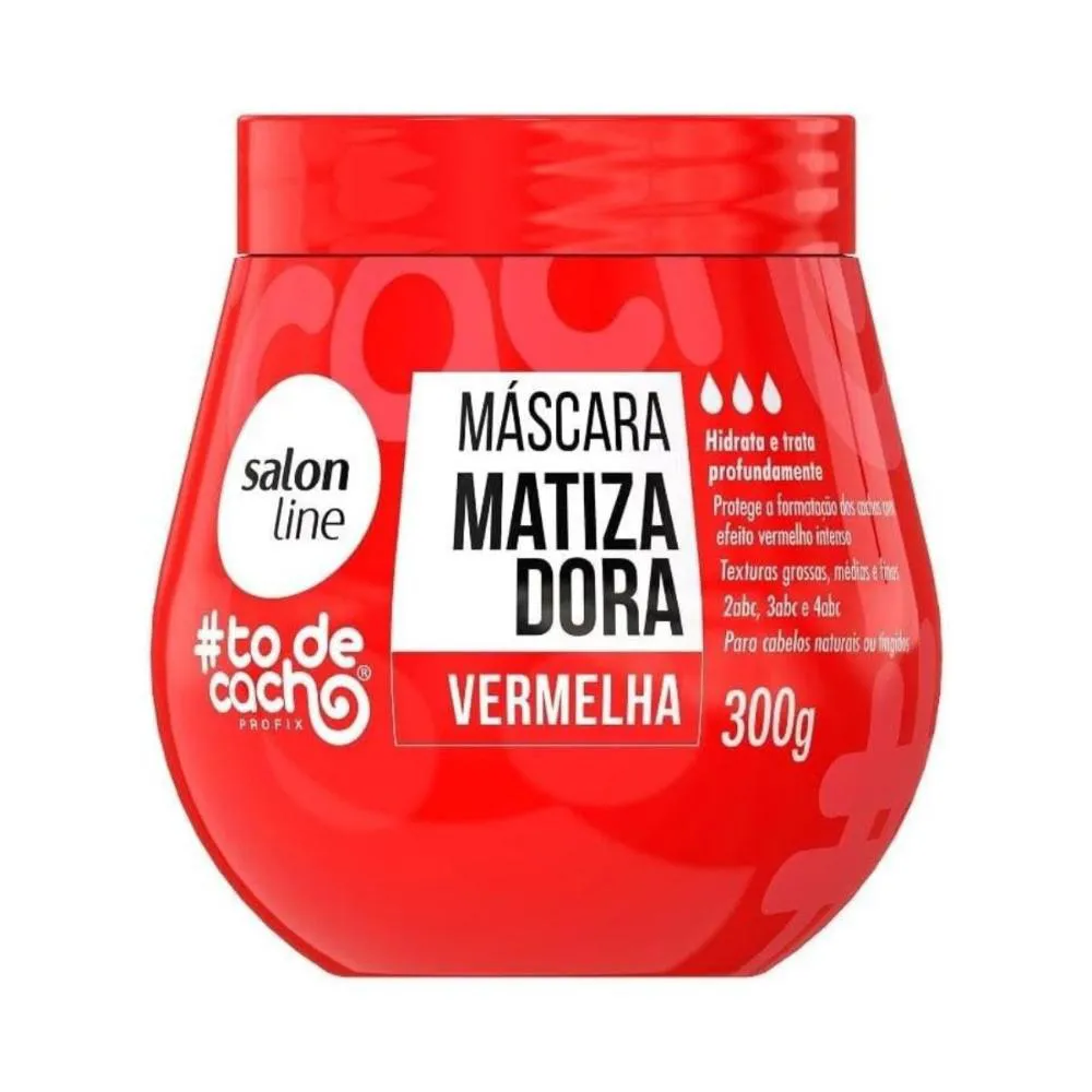 MáSCARA MATIZADORA SALON LINE #TODECACHO VERMELHA 300G