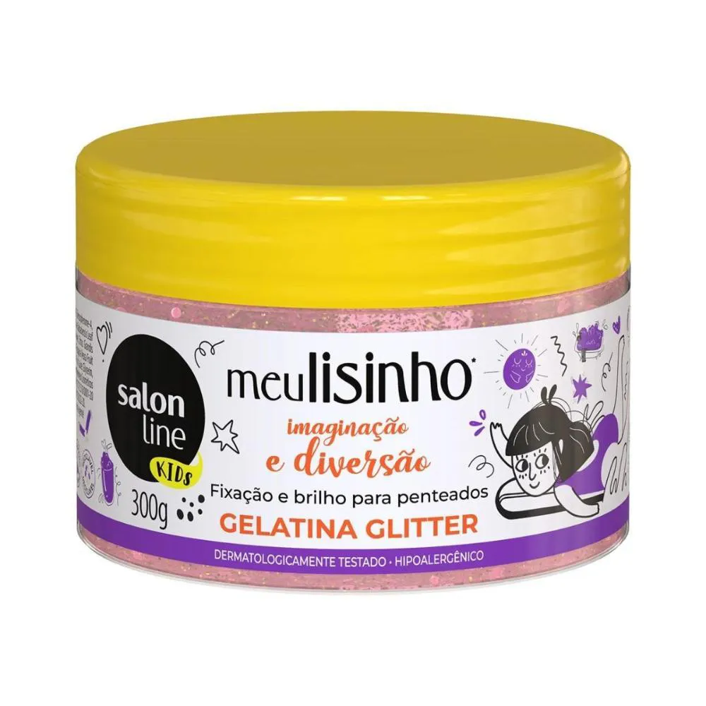 GELATINA GLITTER SALON LINE MEU LISINHO IMAGINAçãO E DIVERSãO 300G