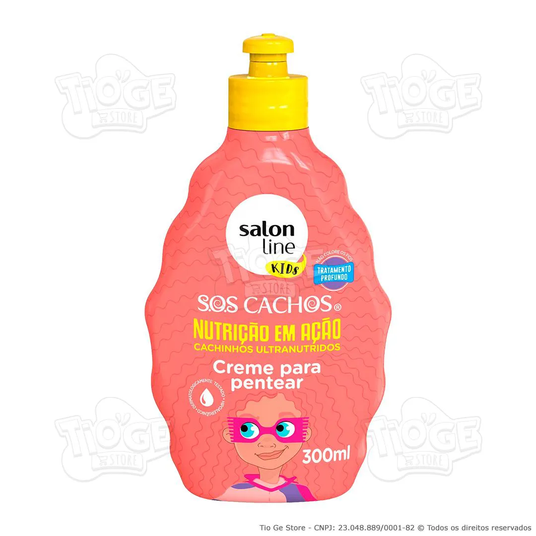 CREME PARA PENTEAR INFANTIL SOS CACHOS NUTRIçãO EM AçãO CABELOS ONDULADOS, CACHEADOS E CRESPOS 300ML