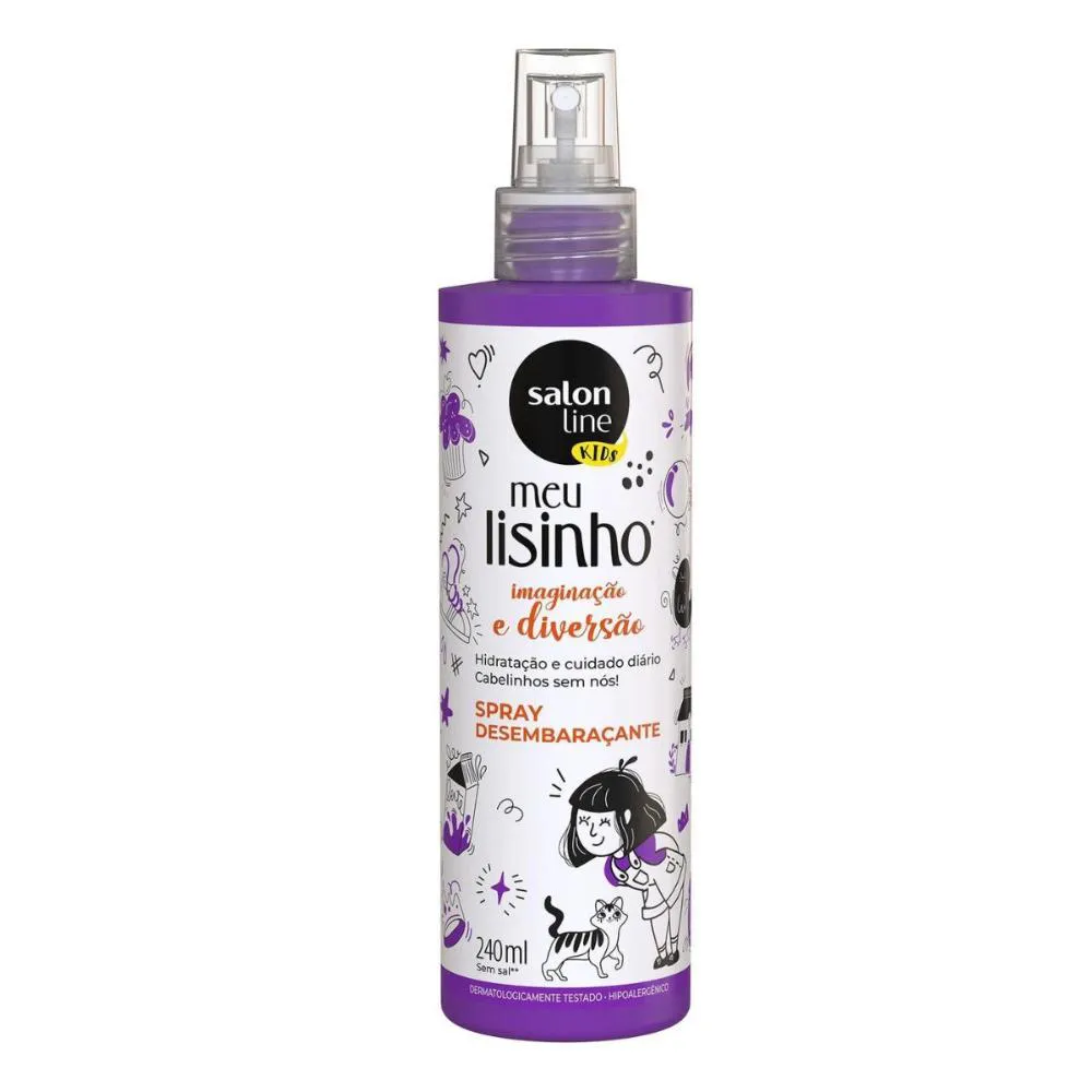 SPRAY DESEMBARAçANTE SALON LINE KIDS MEU LISINHO IMAGINAçãO E DIVERSãO 240ML
