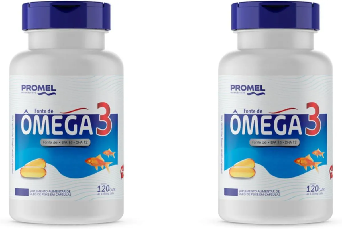2X ÔMEGA 3 (ÓLEO DE PEIXE) 120 CAPS DE 1450MG PROMEL