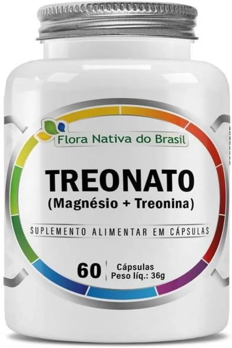 TREONATO (MAGNéSIO + TREONINA) 600MG 60 CAPS FLORA NATIVA 968297 ...