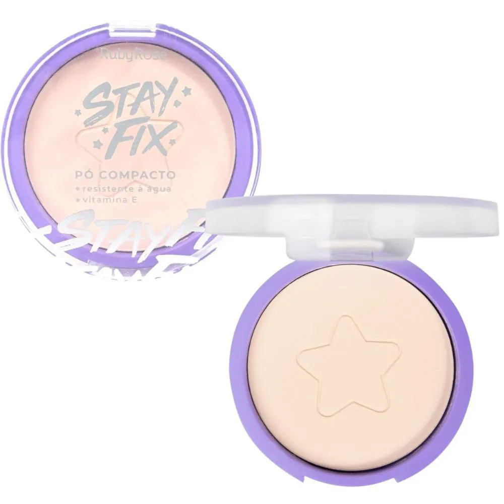 Pó COMPACTO RUBY ROSE STAY FIX C10 10G