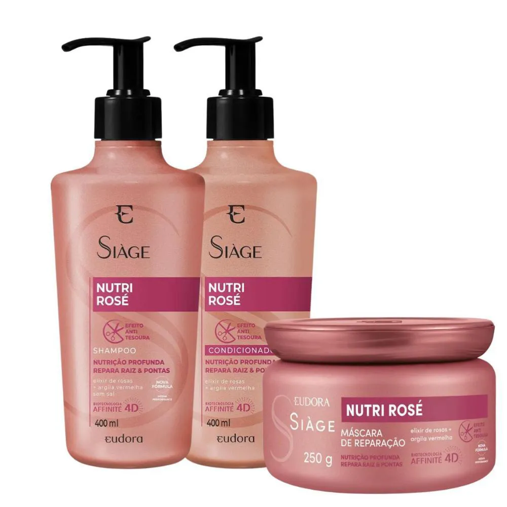 KIT SIAGE EUDORA NUTRI ROSE C/3
