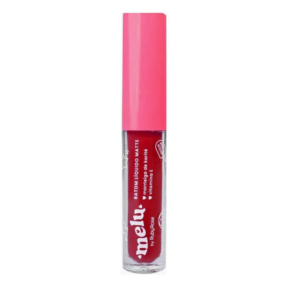 BATOM LIQUIDO MATTE MELU BY RUBY ROSE DOUBLE CHERRY CM03 REF:RR-563/3 3,5ML