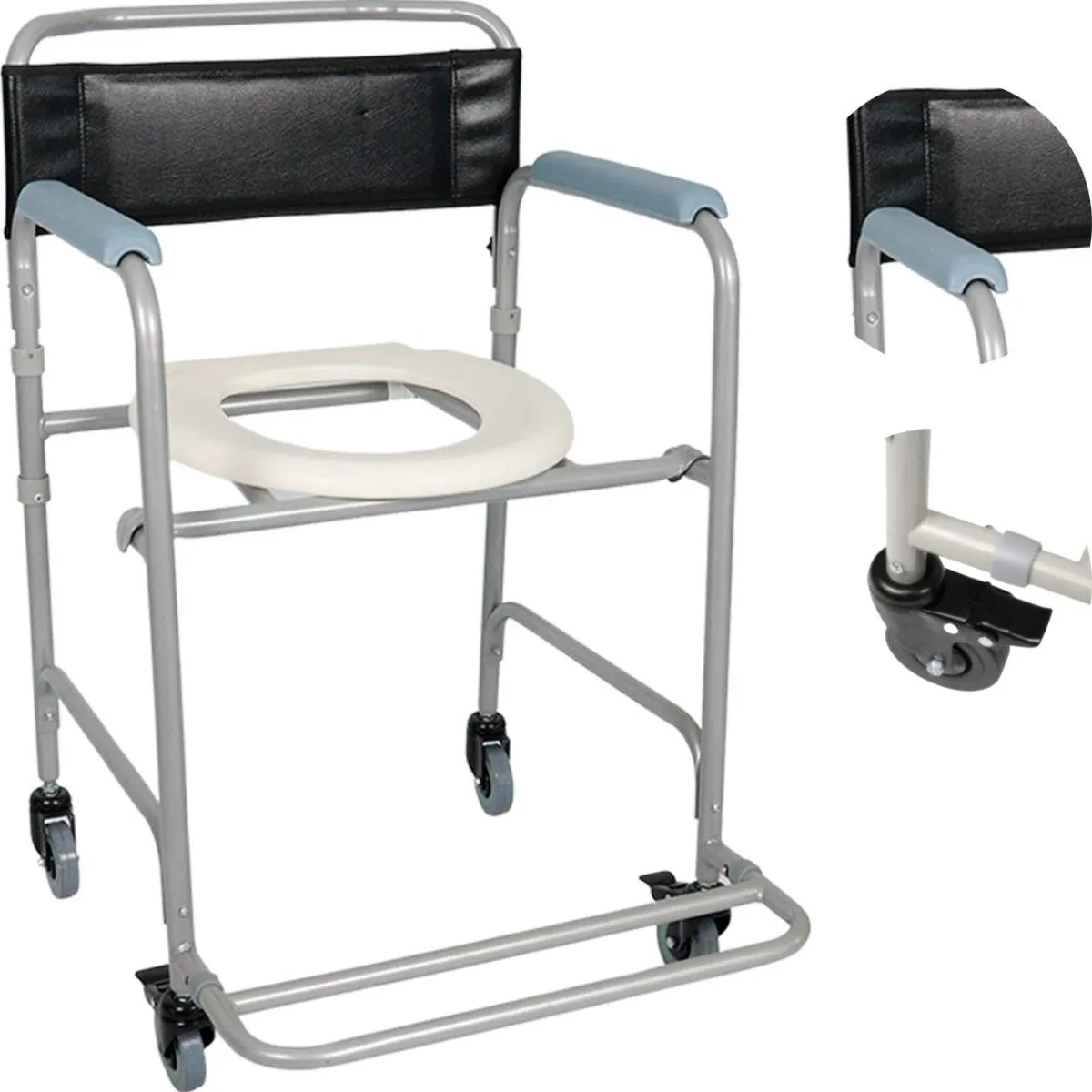 CADEIRA DE BANHO HIGIêNICA PARA IDOSO 100KG DOBRáVEL D30 DELLAMED