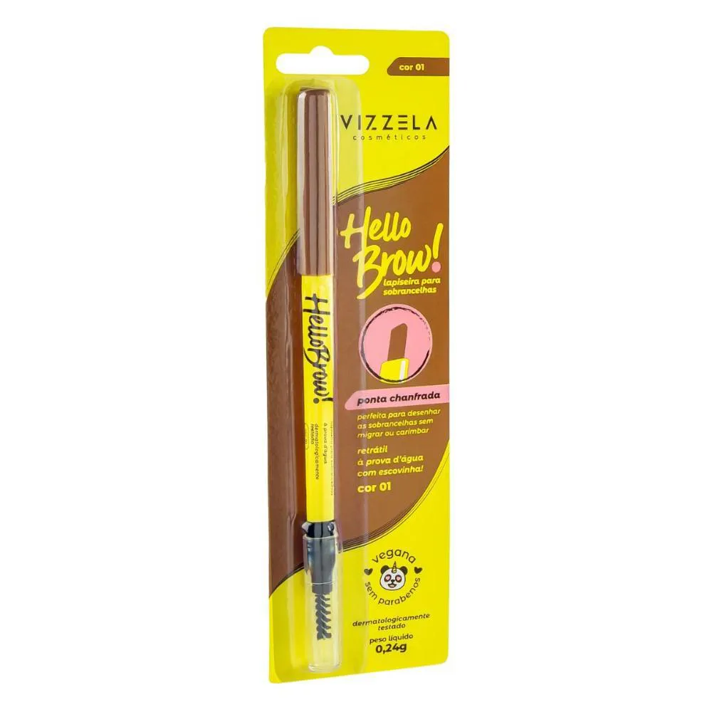 LAPISEIRA PARA SOBRANCELHAS VIZZELA HELLO BROW COR 01 0,24G